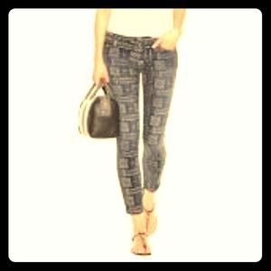 NWT Current Elliot Stiletto Skinny Print Jeans